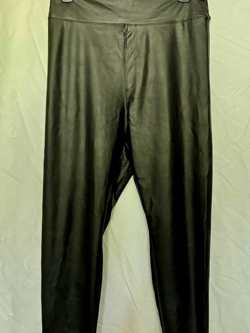 aerie Black Faux Leather Jogger Pants